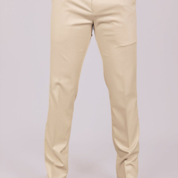 Bluebird Tailored Fit Magnolia Cream Trouser - Distacart