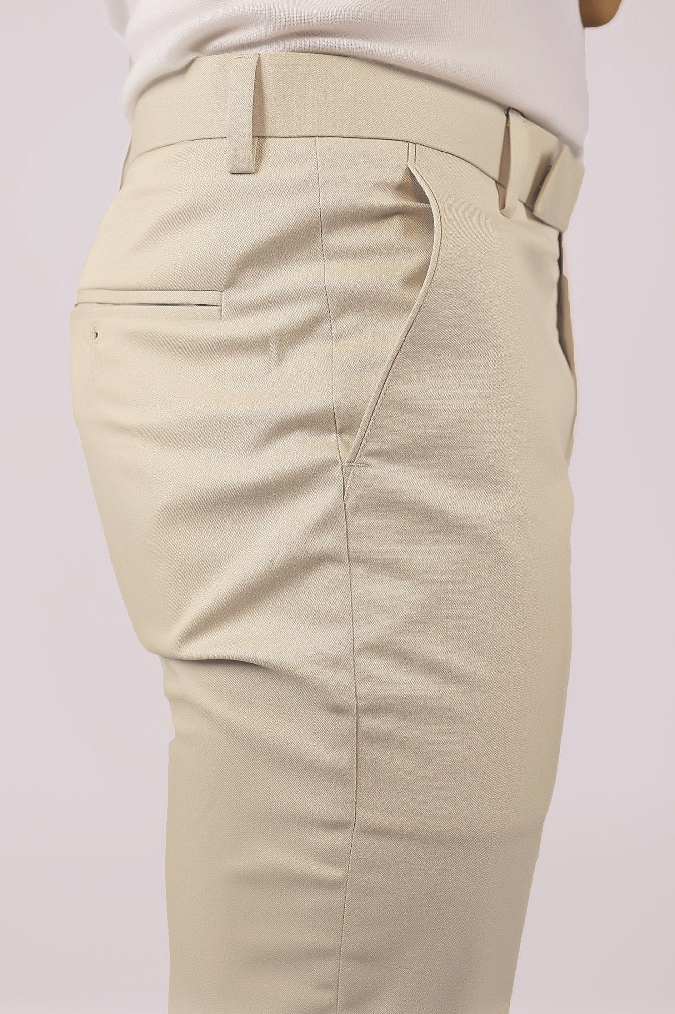 Bluebird Tailored Fit Magnolia Cream Trouser - Distacart