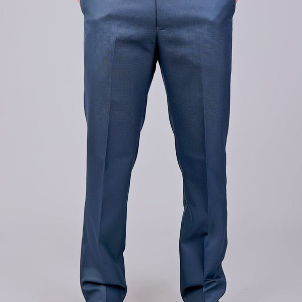 Bluebird Tailored Fit Marengo Blue Trouser - Distacart