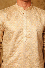 Thumbnail for Bluesaanchi Zari Work Beige Kurta with Trouser Pajama - Distacart