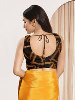 Thumbnail for Joban Fashion Mustard Organza Padded Blouse With Sweetheart Neck Sleeveless