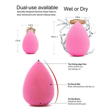 Bronson Professional Beauty Blender Sponge Makeup Applicator, Puffs - Dista