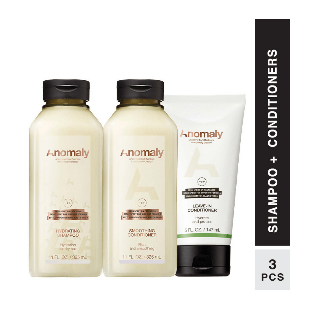 Anomaly by Priyanka Chopra Hydrating Shampoo, Smoothing Conditioner & Leave-In Conditioner Combo - Distacart
