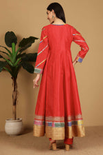 Thumbnail for Joban Fashion Red Silk Lehenga Set