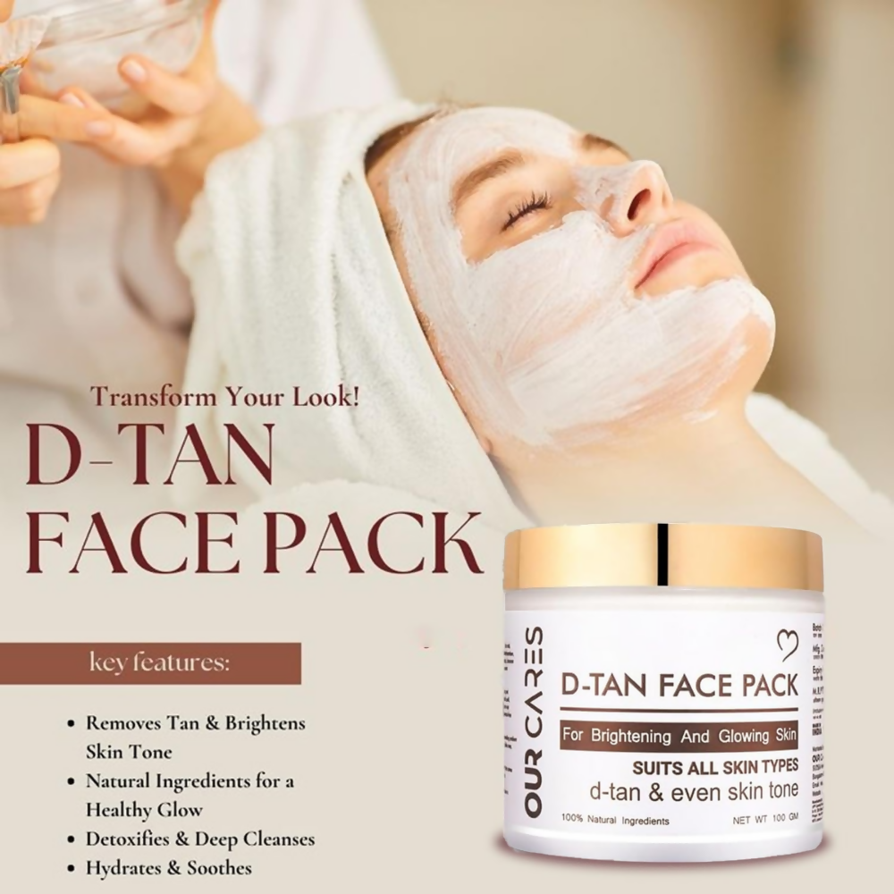 Our Cares D-TAN Face Pack for Instant Tan Removal & Sun Damage Protection - Distacart
