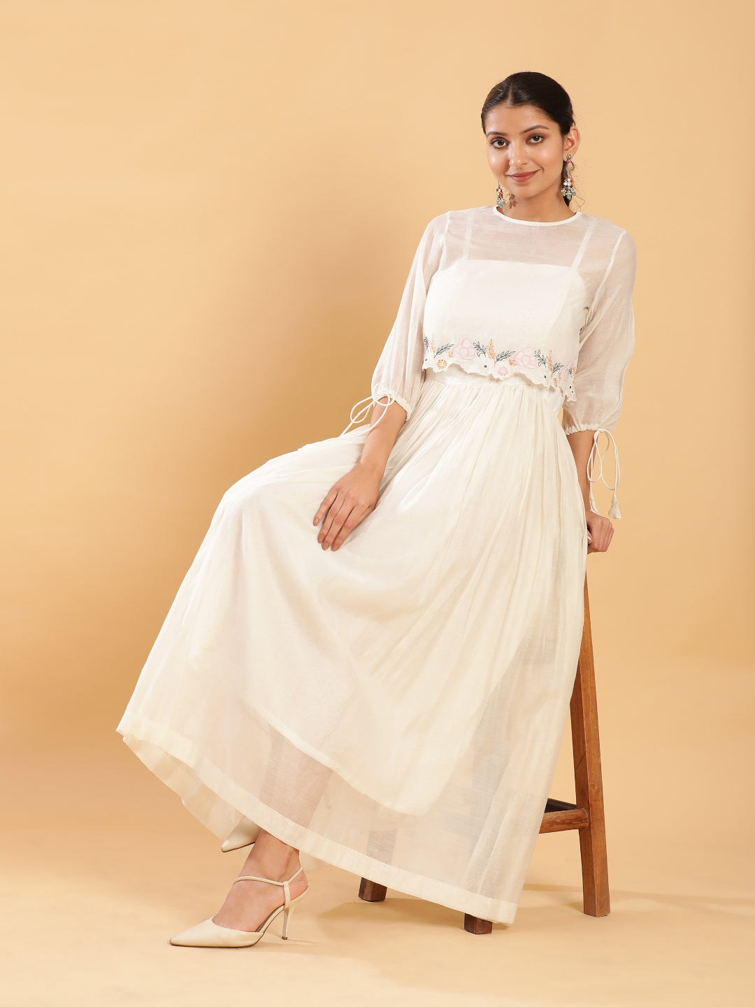 BohoJazz Bohemian Signature Dress with Embroidered Mul Top