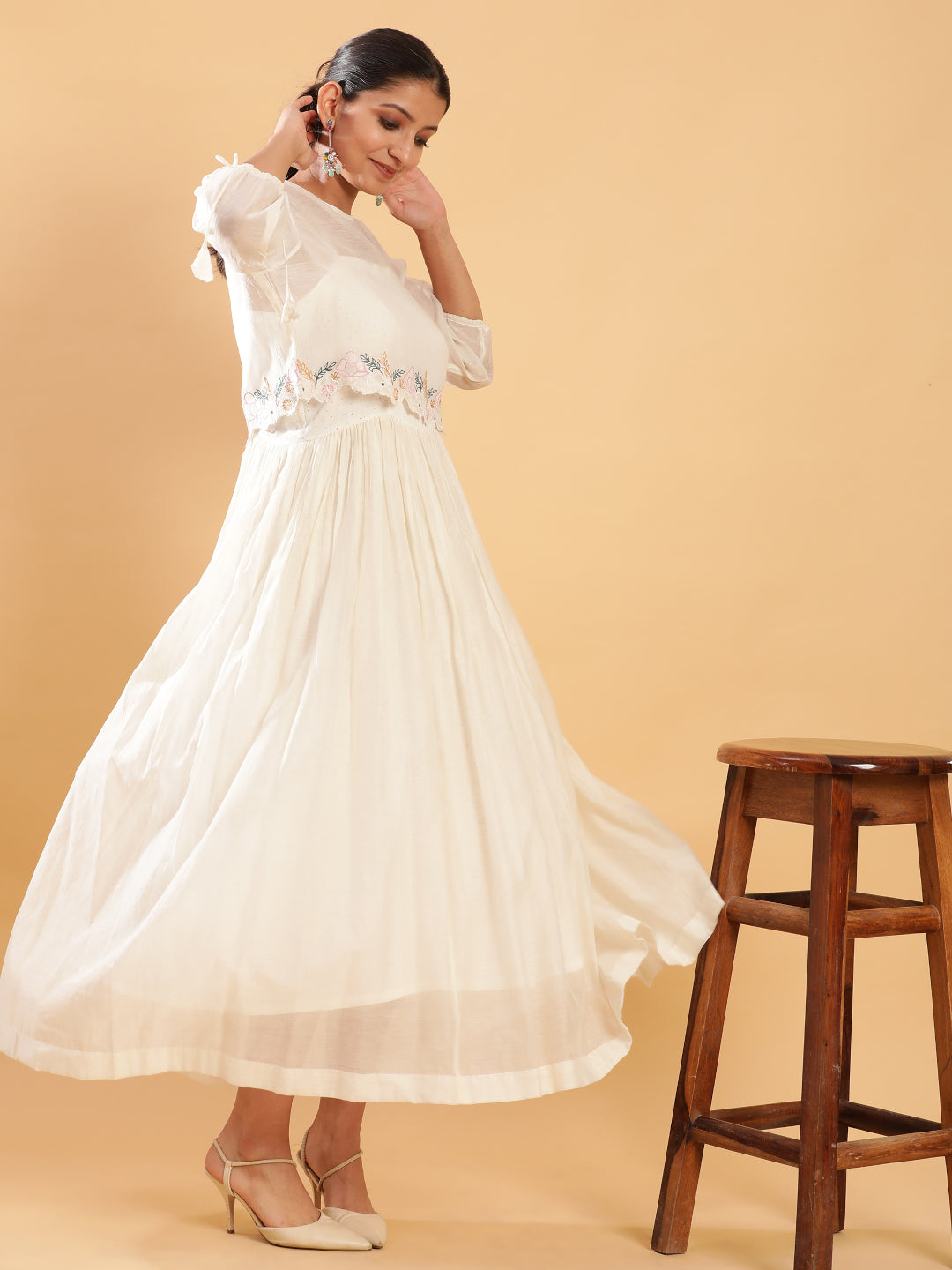 BohoJazz Bohemian Signature Dress with Embroidered Mul Top