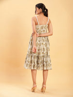 Thumbnail for BohoJazz Handblock Boho Dress with Ornate Pearl Straps