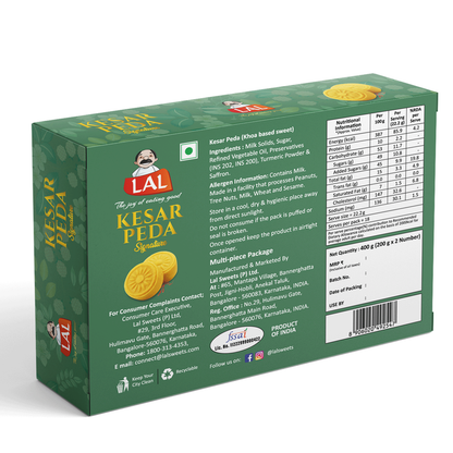 Lal Sweets Kesar Peda - Distacart