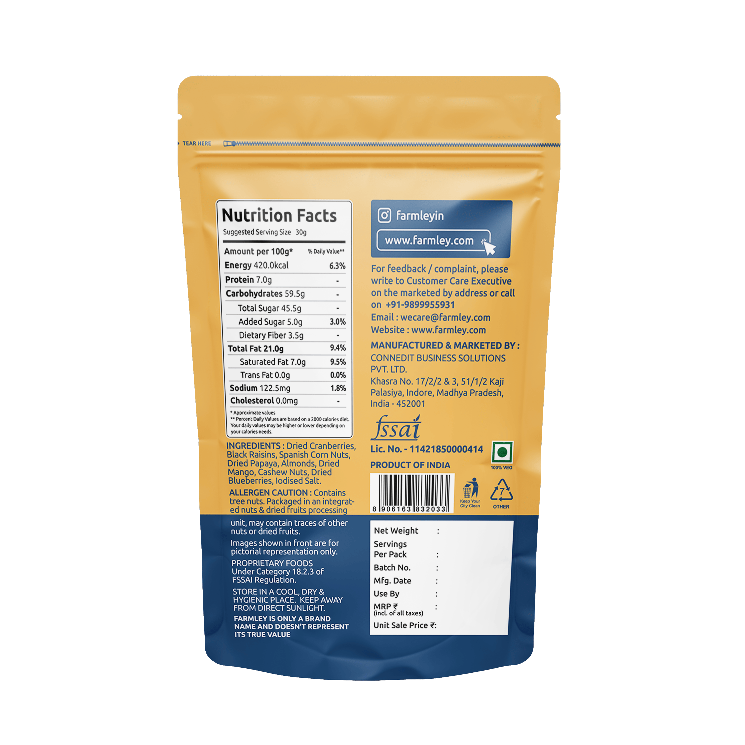 tropicalsavourysnackmix160g