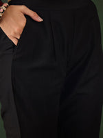 Thumbnail for Sangria Floral Embroidered Sequinned Kurta with Trousers & Dupatta - Distacart