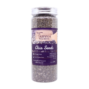 Tassyam Organics Chia Seeds Bottle - Distacart