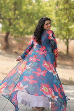 Thumbnail for Vastranavya Latest Fancy Party Wear Lehenga Choli With Shrug - Blue - Distacart