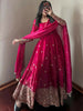 Teeya Creation Red Fendy Silk Designer Heavy Work Wedding Wear Long Gown - Distacart
