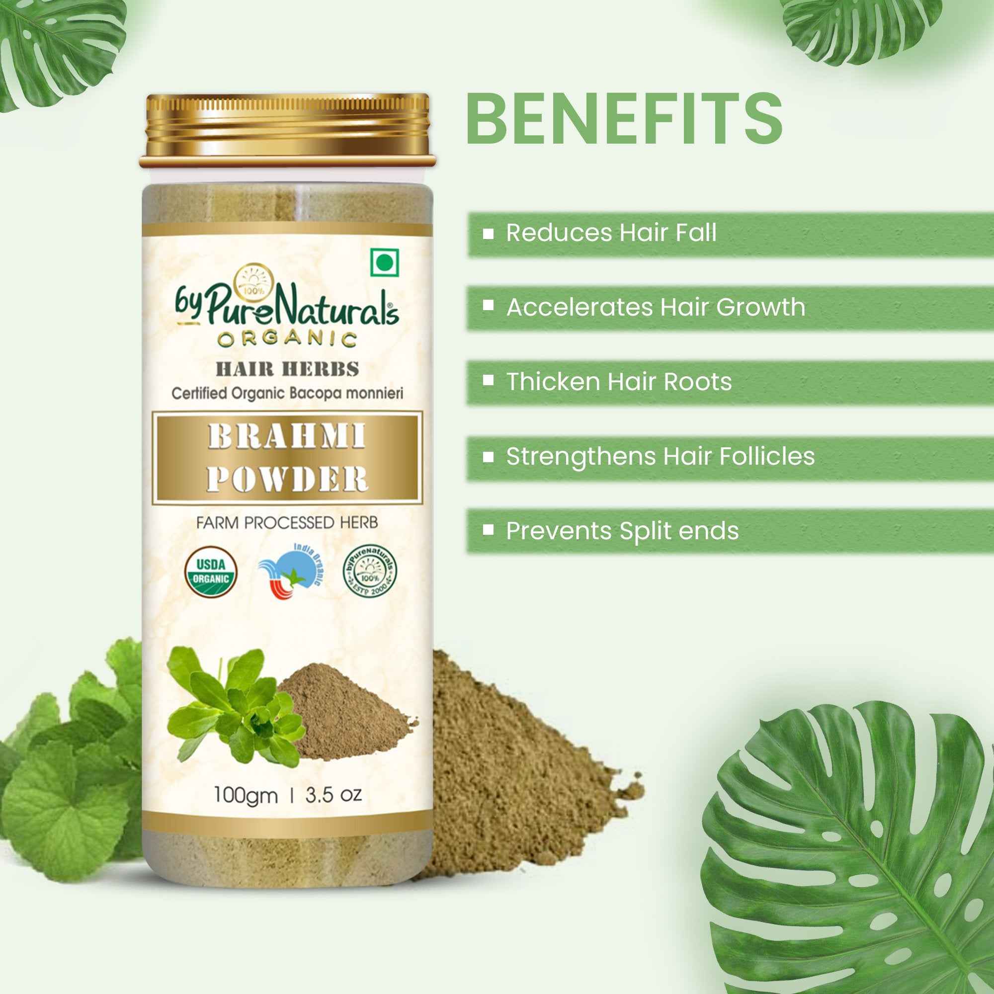 byPureNaturals Organic Brahmi Powder - Dista