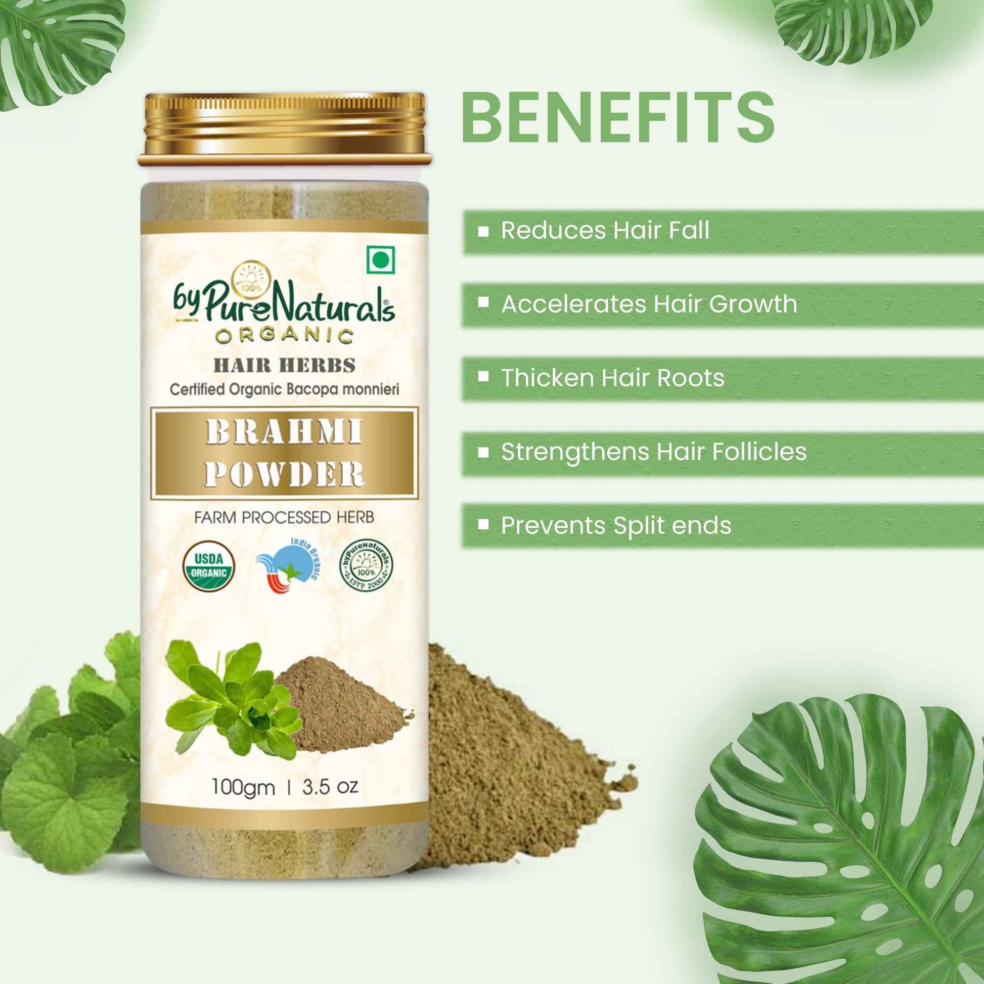byPureNaturals Organic Brahmi Powder - Dista