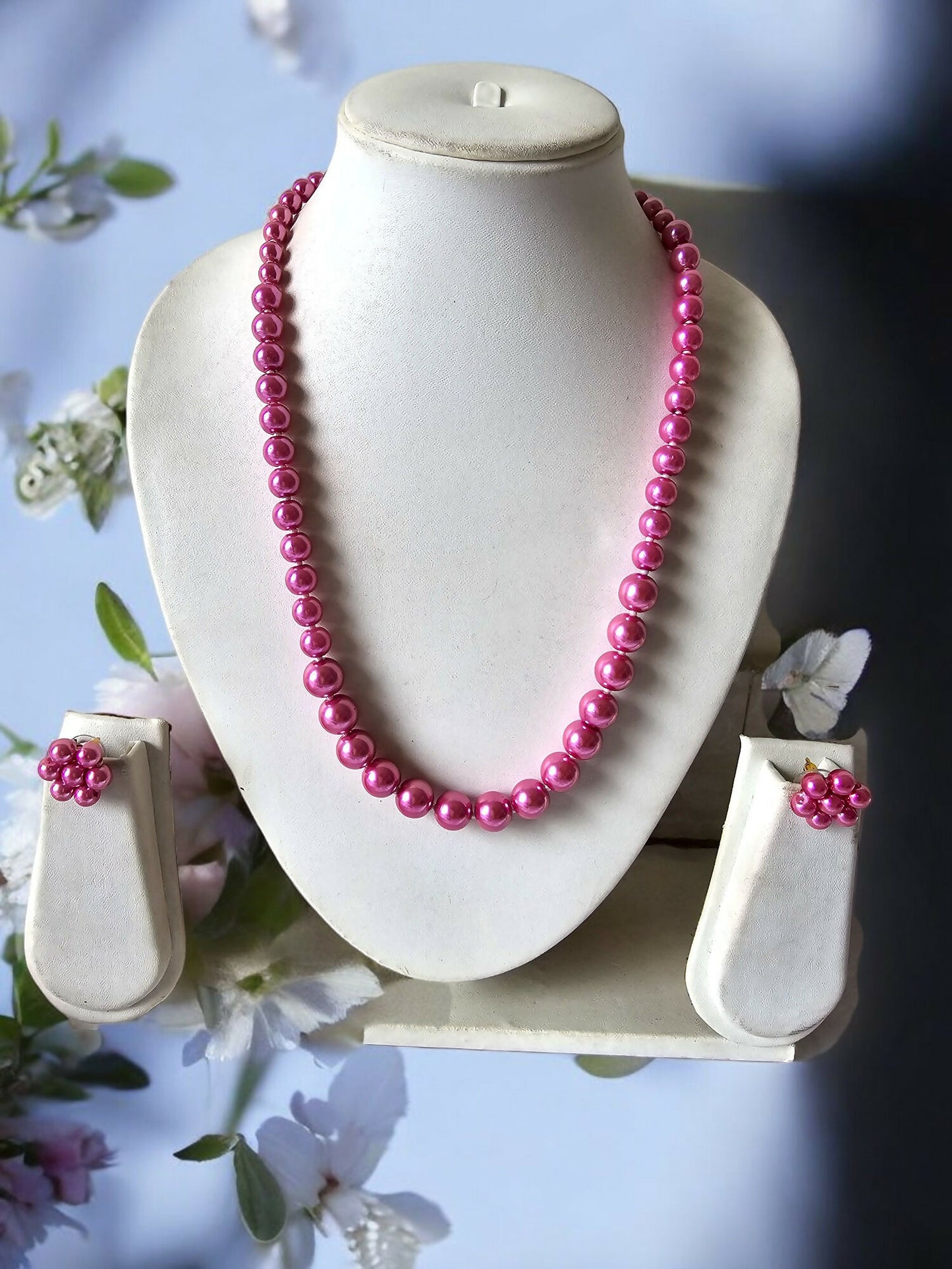 Inhanns Spectrum Everyday Pearl Sets - Single Strand - Pink - Distacart