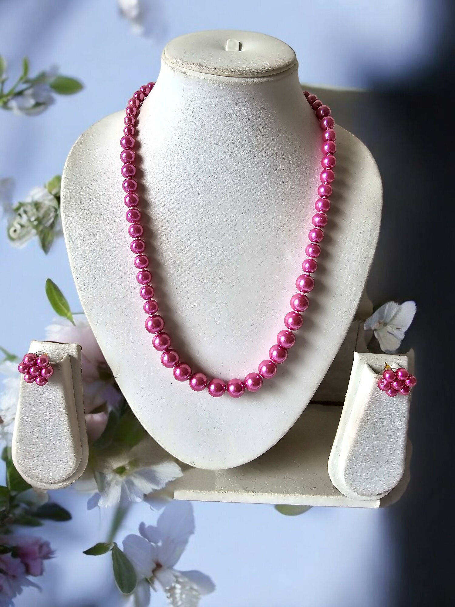 Inhanns Spectrum Everyday Pearl Sets - Single Strand - Pink - Distacart