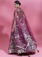 Thumbnail for Tulsi Art Breathtaking Wine Sequins Soft Net Function Wear Lehenga Choli
