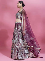 Thumbnail for Tulsi Art Breathtaking Wine Sequins Soft Net Function Wear Lehenga Choli