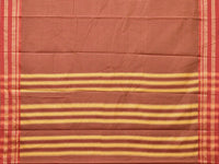 Thumbnail for Brown and Rust Bamboo Cotton Saree with Checks Design No Blouse - Global Threads - Distacart