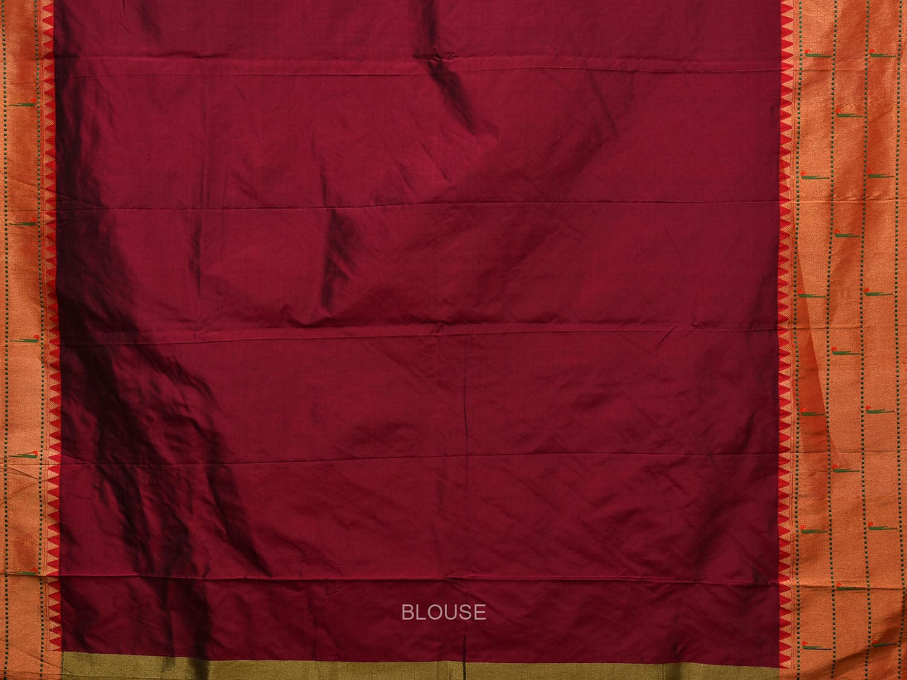 Brown Paithani Silk Handloom Saree with Triple Muniya Border and Pallu Design - Global Threads - Distacart