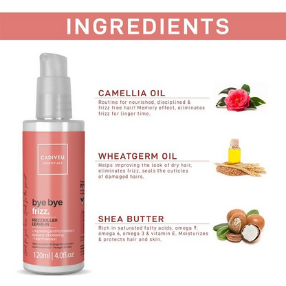 Cadiveu Bye Bye Frizz Leave In Frizz Killer Hair Serum - Distacart