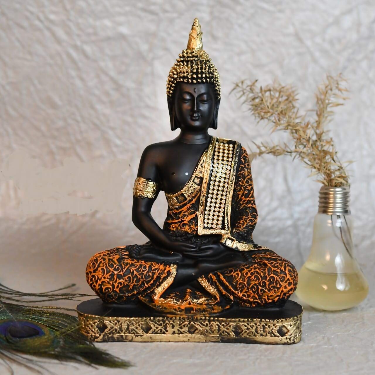 Jaipur Ace Meditating Buddha Polyresin Idol - Distacart