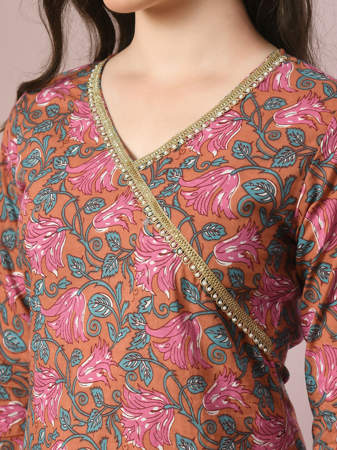 Myshka Women's Multi Printed Cotton Straight Party Kurta Set - Distacart