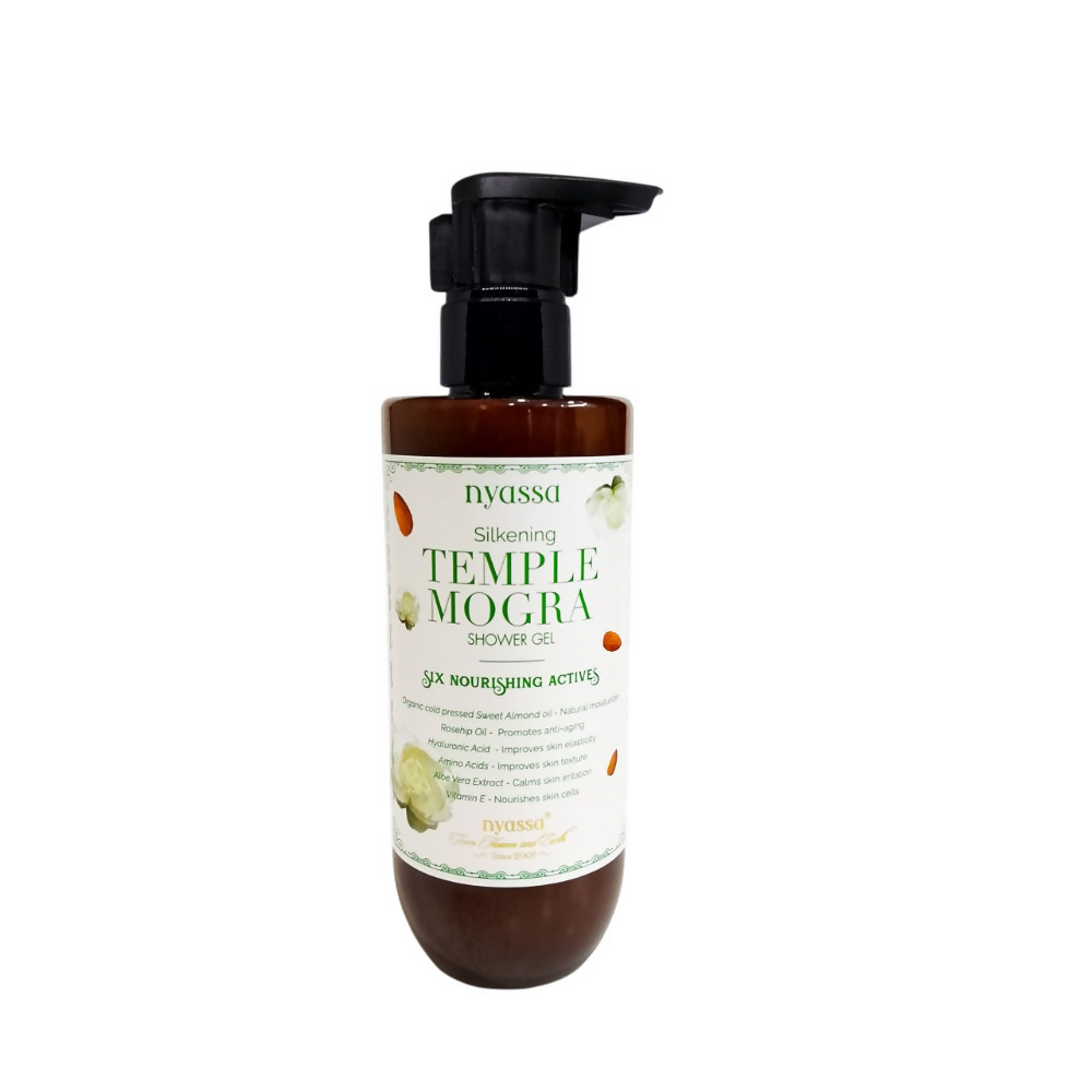 Nyassa Silky And Relaxing Temple Mogra Shower Gel With 6 Nourishing Actives - Dista