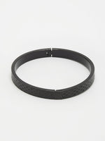 Thumbnail for NVR Men's Black Rhodium-Plated Stainless Steel Kada Bracelet - Distacart