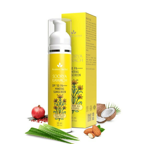 Avimee Herbal Soorya Kawach SPF50 PA++++ 100% Mineral Sunscreen - Distacart