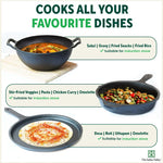 Thumbnail for The Indus Valley CASTrong Cast Iron Cookware Set: Tawa+ Kadai+ Frypan, Kitchen Set for Home, Pre-seasoned, 100% Pure, Induction, Tadka Pan