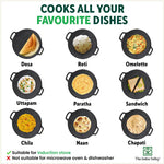 Thumbnail for The Indus Valley CASTrong Cast Iron Roti/Dosa Tawa, Pre-seasoned, Nonstick, 100% Pure, Toxin-free, Gas & Induction,Spatula, 30.2cm, 2.4kg