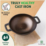 Thumbnail for The Indus Valley Super Smooth Cast Iron Set: Frypan+ Kadai+ Tawa, Kitchen set for Home, Nonstick, 100% Pure,Toxin-free, Tadka Pan