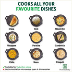 Thumbnail for The Indus Valley Super Smooth Cast Iron Tawa,Pre-seasoned, Nonstick, 100% Pure, Toxin-free, Induction, 28/30.5cm, 2.8/2.9kg