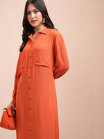 Thumbnail for Vishudh Shirt Collar High-Low A-Line Kurta