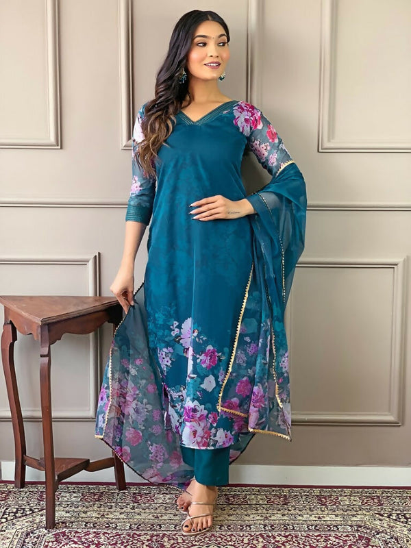 Partywear Designer Tebby Rama Stitched Suit With Dupatta - Tanisha - Distacart