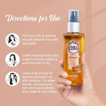 Buds & Berries Argan Hair Oil - Distacart