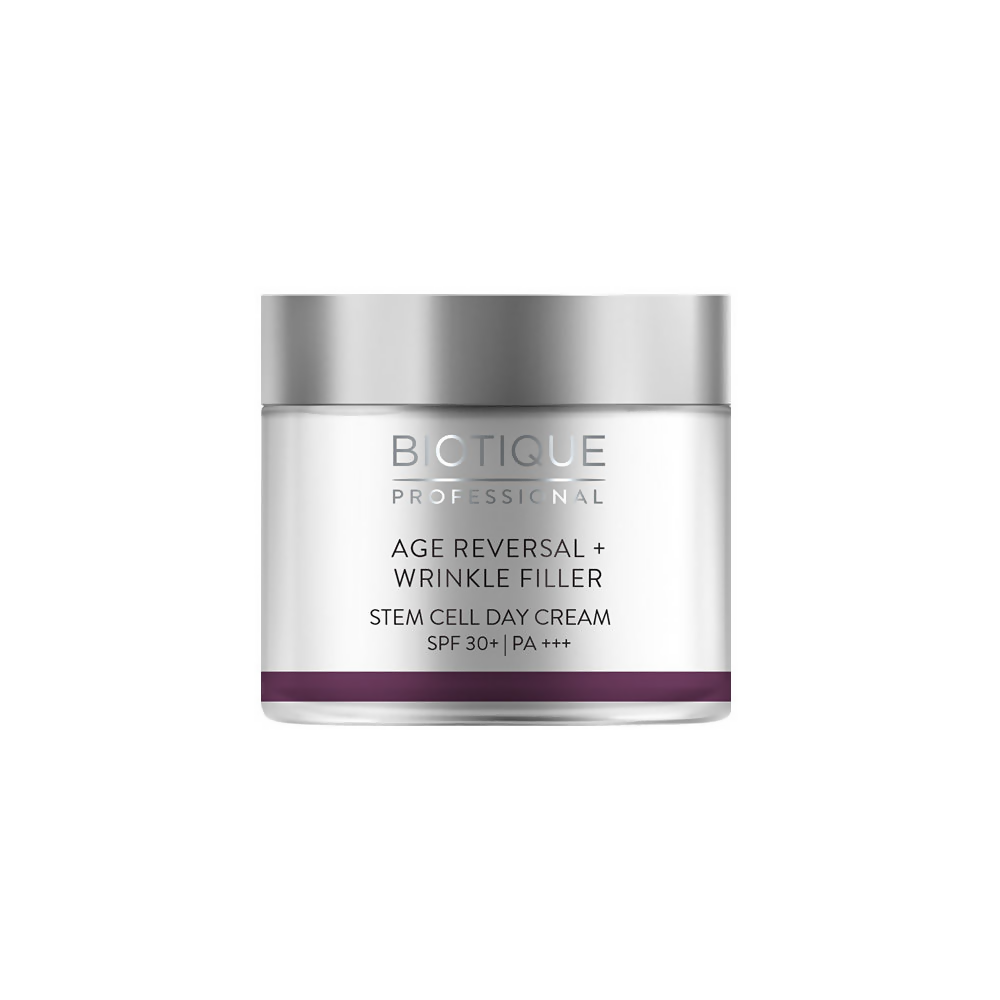 Biotique Professional Age Reversal + Wrinkle Filler Stem Cell Day Cream SPF 30 - Distacart