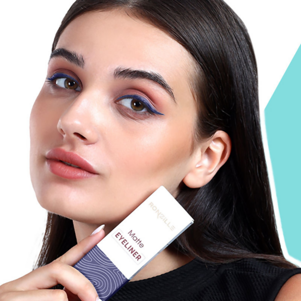 Ronzille Smudgeproof And Waterproof Liquid Matte Eyeliner - Blue - Dista