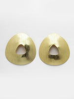 Thumbnail for NVR Women Gold-Plated Alloy Triangular Drop Earrings - Distacart
