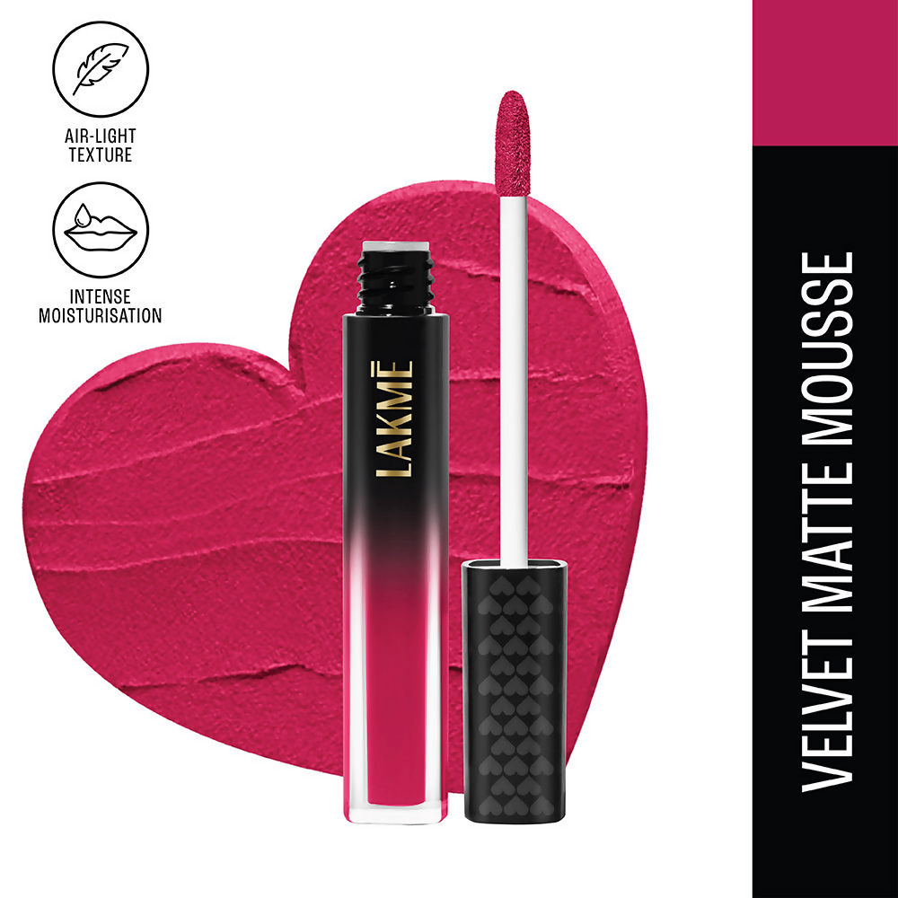 Lakme Xtraordin-Airy Velvet Matte Lip Mousse - Right Swipe Pink - Distacart