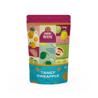 Go desi Tangy Pineapple Bytes | Sun-dried Pineapple Snack | 100% Natural | 150gms