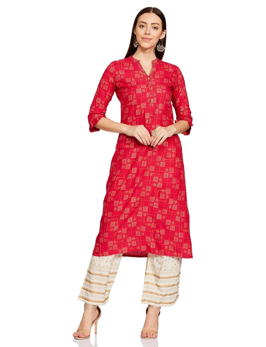 Anubhutee Women's Viscose Rayon Regular Pink Suit-Dress Set - Distacart