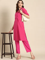Thumbnail for All About You Women Regular Pure Cotton Kurta with Trousers - Distacart