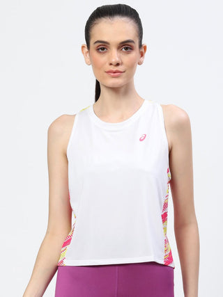 ASICS Women Color Injection Logo Printed T-Shirt - Distacart