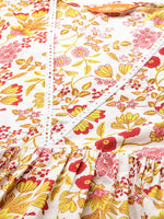 Thumbnail for Indo Era Floral Printed Pure Cotton Kurta with Palazzos & Dupatta