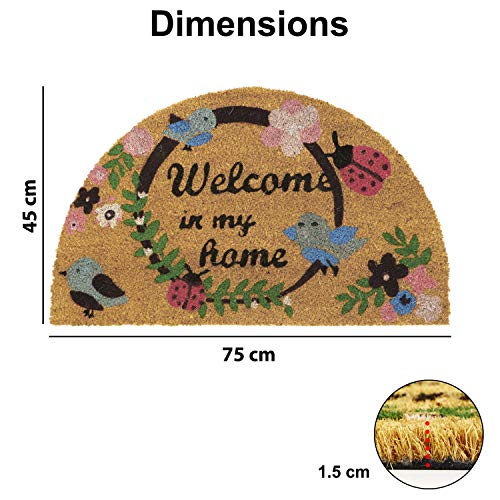 HOKIPO Door Mat - Green Coir - Dista