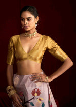 Thumbnail for Joban Fashion Multi Color Soft Silk Weaving Fabric With Digital Jamdani Print With Jacquard Rich Pallu & Blouse With Spring Tassels